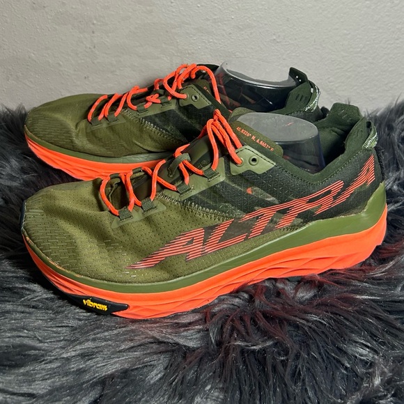 Altra Mont Blanc Men\'s Olive Green Trail Shoe Bright Orange Sneakers Size 12 main image 12